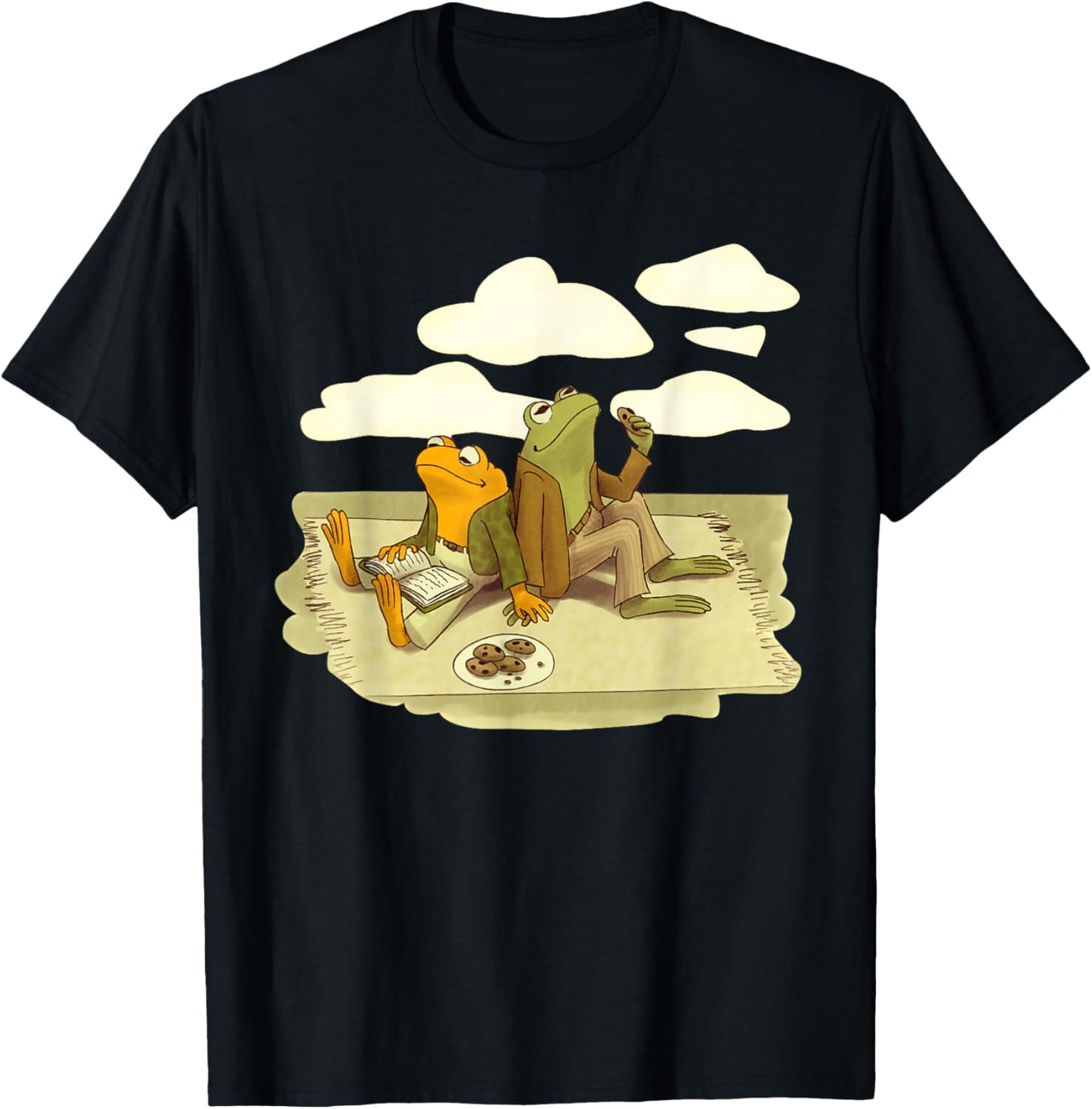 Book Frog Toad Vintage Book Frog Book Frog Reading Book T-Shirt - T-Shirt | Black
