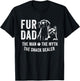 Fur Dad Man Myth Snack Dealer Fathers Day Cat and Dog Dad T-Shirt - T-Shirt | Black