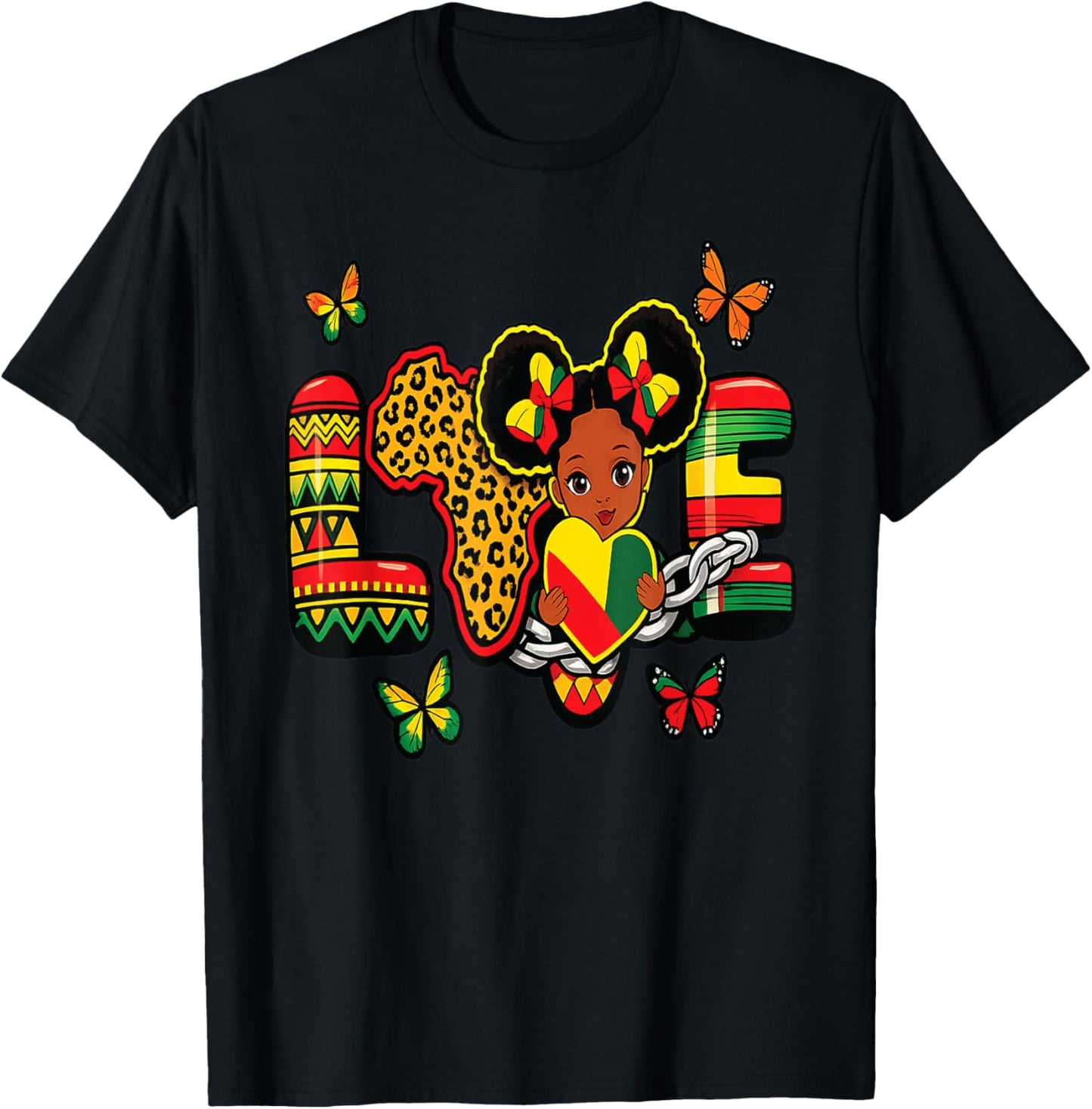 Toddler Black History Love Powerful Strong, Women, and Kids T-Shirt - T-Shirt | Black