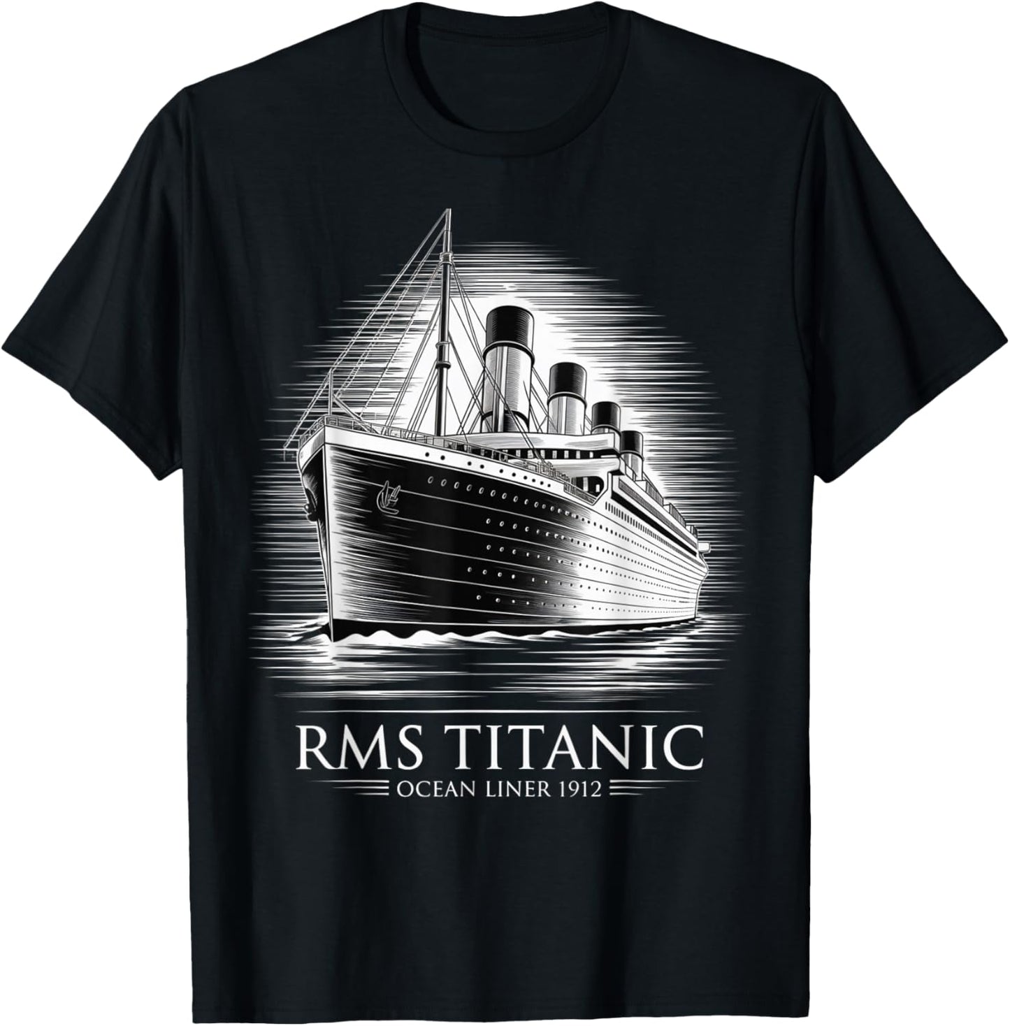 RMS Titanic 1912 Maritime Legacy Artwork T-Shirt - T-Shirt | Black