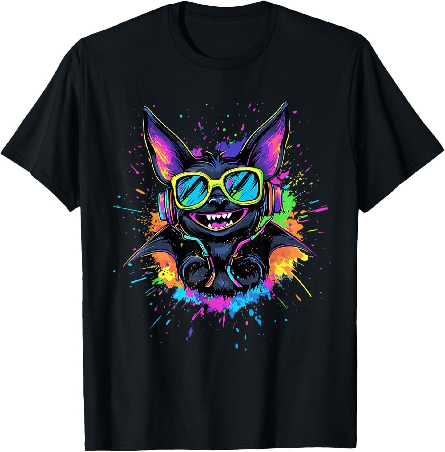 Bat Microbat Megabat Vampire Bats Cute Bat T-Shirt - T-Shirt | Black