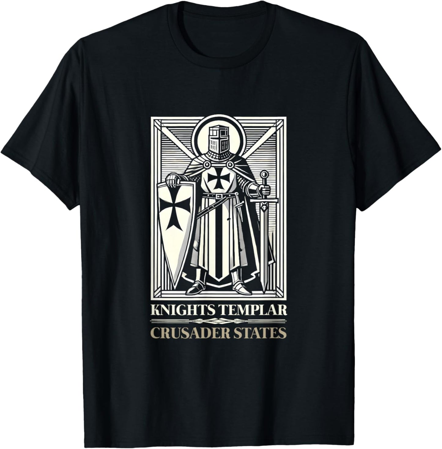 Knights Templars An Elite Unit of Military History Crusaders , Black, S T-Shirt - T-Shirt | Black