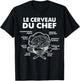 Le Brain du Chef Kitchen Food Chef Funny T-Shirt - T-Shirt | Black