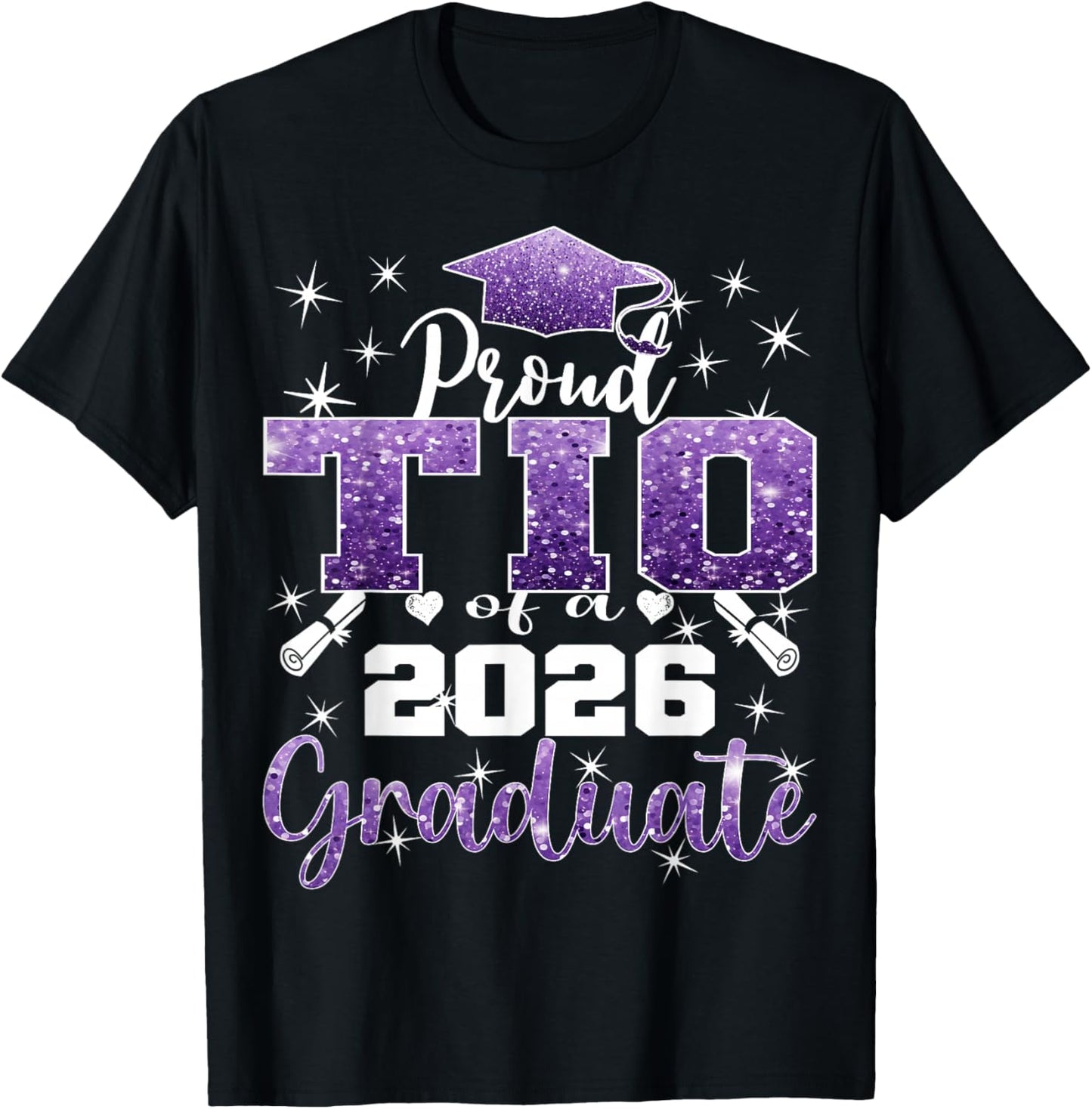 Super Proud TIO of 2026 Graduate Senior Graduation Family T-Shirt - T-Shirt | Black
