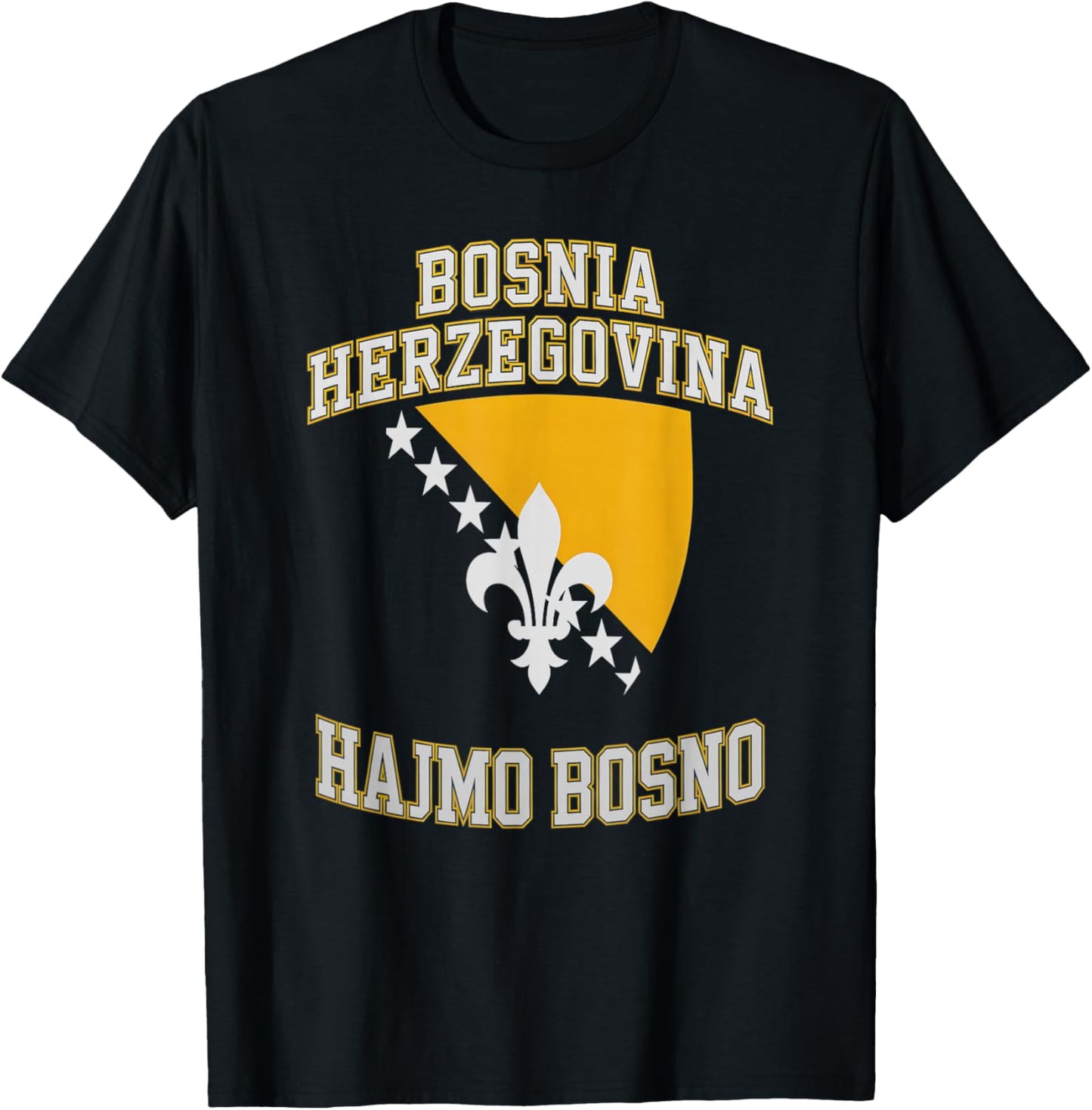 Proud Bosnia Dragon HAJMO BOSNO Country Favorite Cheer Game T-Shirt - T-Shirt | Black