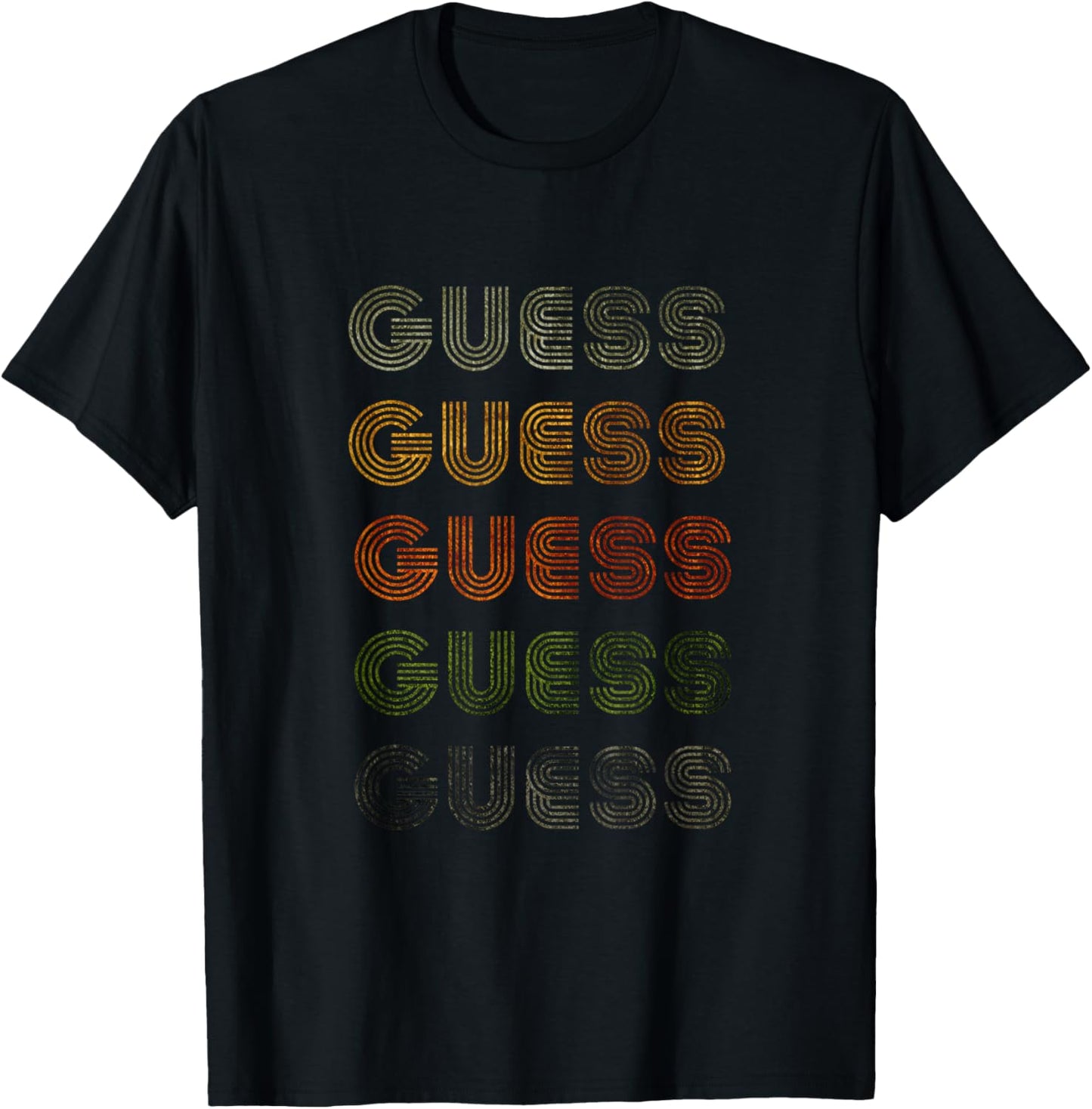 Love Heart Guess Grunge Vintage Style Black Guess T-Shirt - T-Shirt | Black