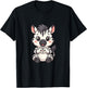 Zebra with Heart Women Girls Kids Heart Cute Zebra T-Shirt - T-Shirt | Black