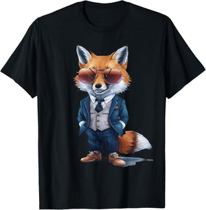 Fox Fox Men's Women's Suit Fox T-Shirt - T-Shirt | Black