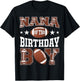Nana Of The Birthday Boy Football Game Day T-Shirt - T-Shirt | Black