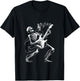 Skeleton Playing Guitar Music Gifts Women Rock Band T-Shirt - T-Shirt | Black