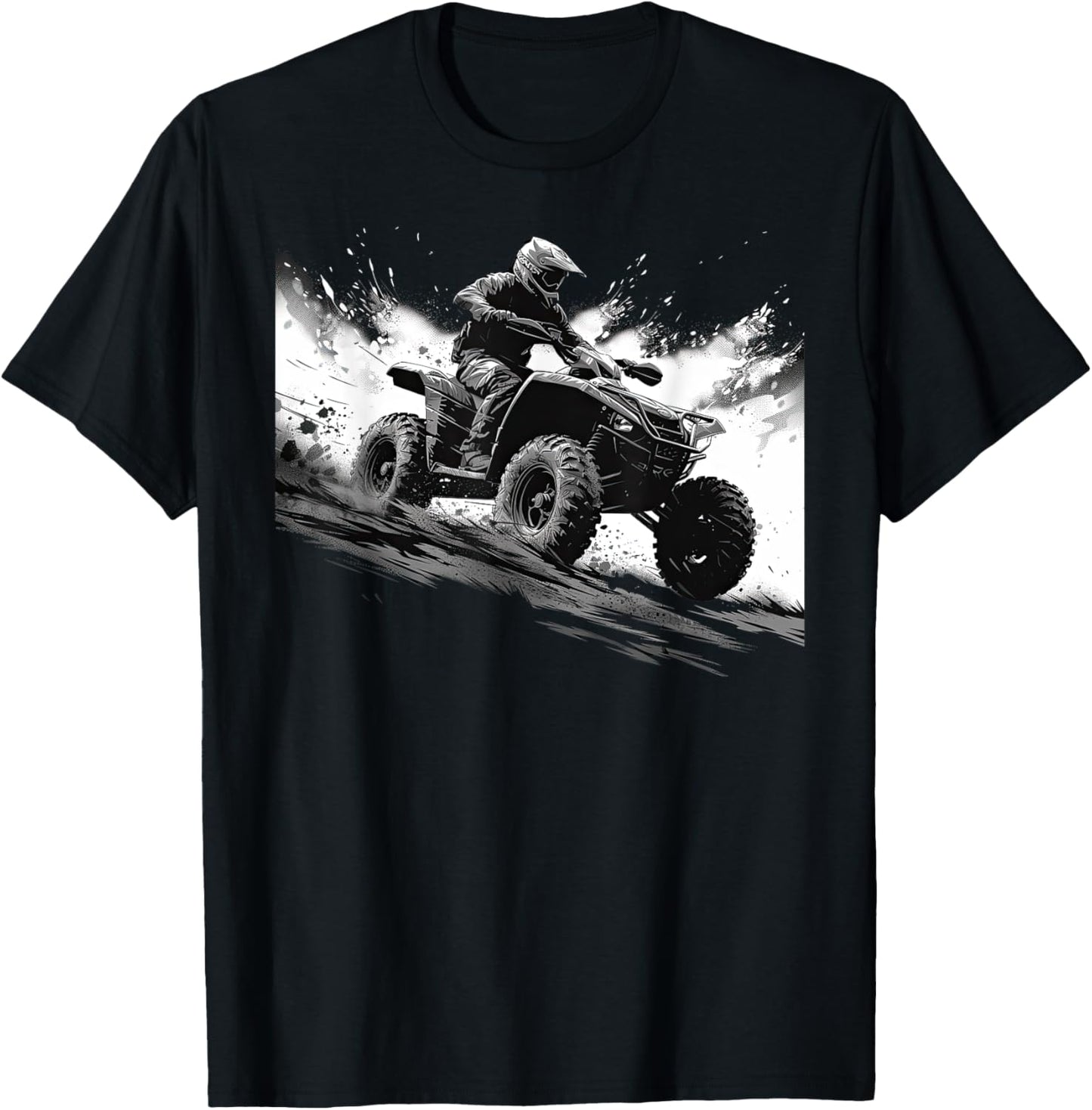 Quad 4 Wheeler ATV Racing: Thrills Offroad T-Shirt - T-Shirt | Black