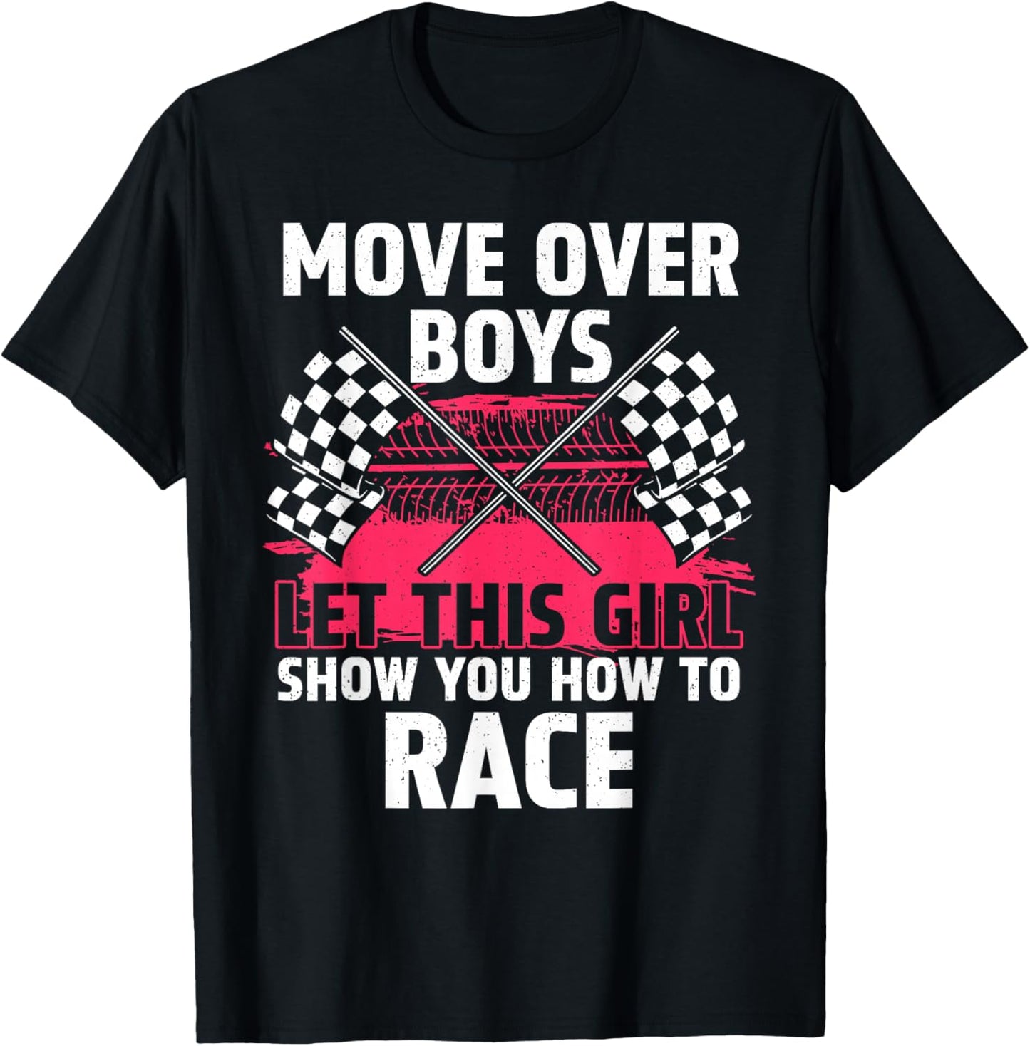 Car Racing Art Girls Race Track Race Car Driver T-Shirt - T-Shirt | Black
