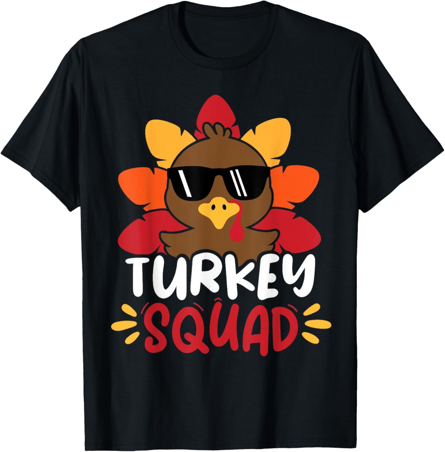 Turkey Trot Squad Little Boys Funny Thanksgiving Toddler T-Shirt - T-Shirt | Black