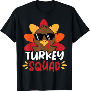 Turkey Trot Squad Little Boys Funny Thanksgiving Toddler T-Shirt - T-Shirt | Black