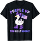 Purple Up Military Kids You Silly Goose Funny Coquette Bow T-Shirt - T-Shirt | Black