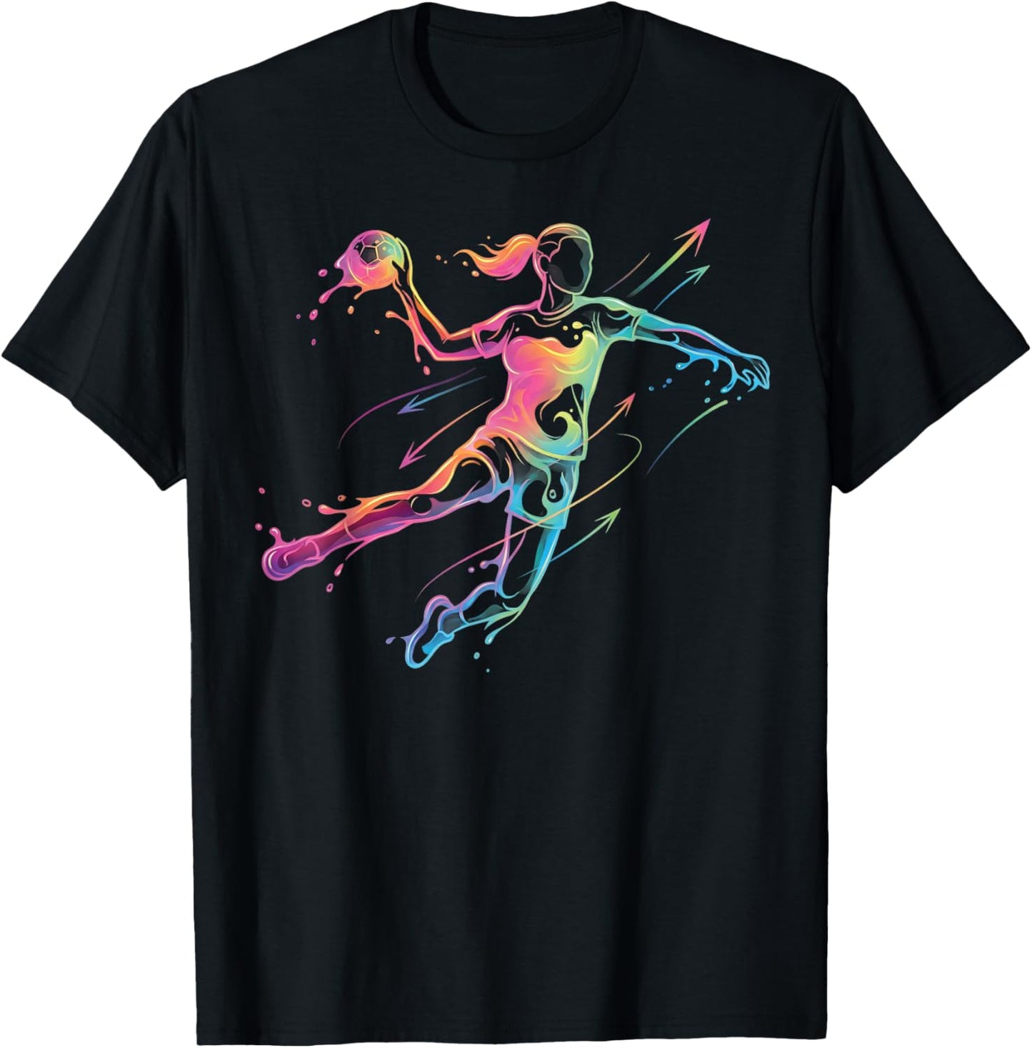 Handball Women's Child Girl T-Shirt - T-Shirt | Black
