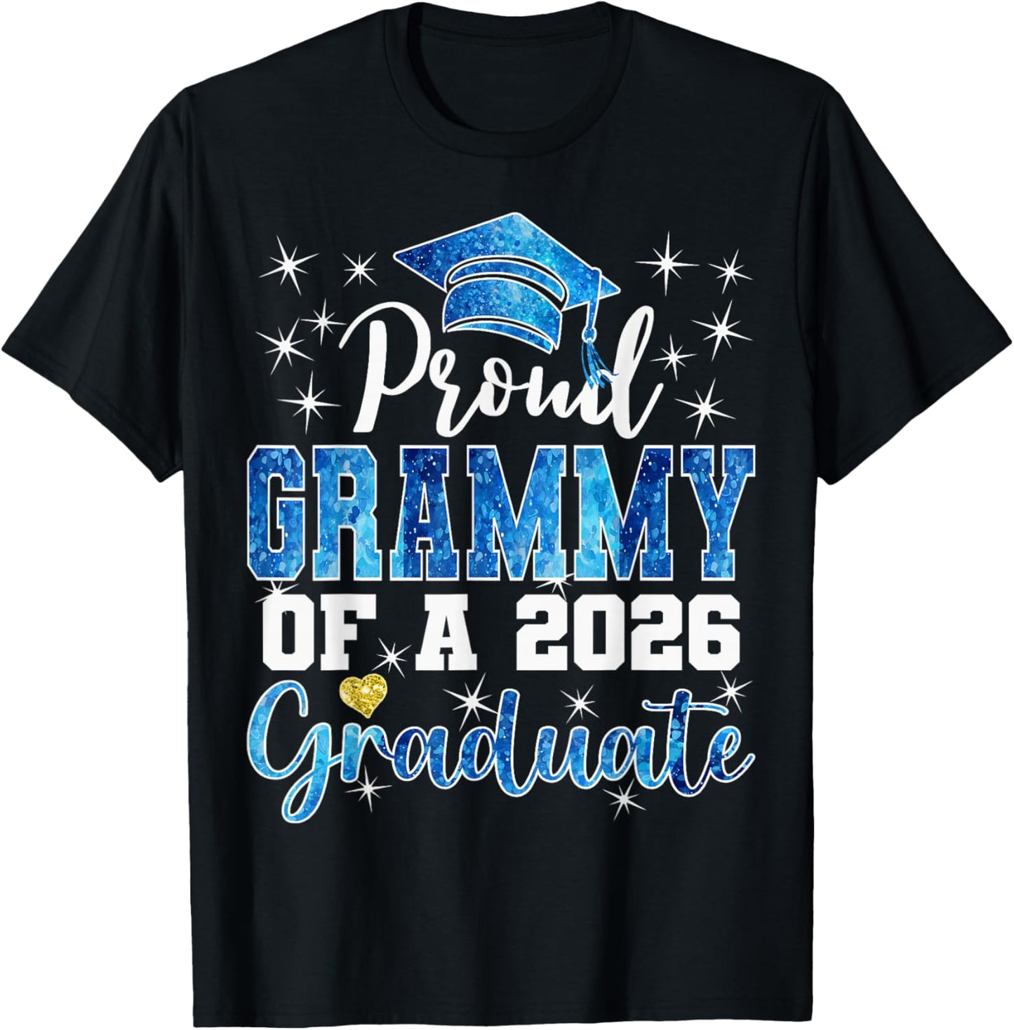 Super Proud Grammy of 2026 Graduate Senior Graduation Family T-Shirt - T-Shirt | Black