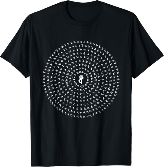 Usnisha Vijaya Dharani Mantra Namgyalma Mahayana Tibetan T-Shirt - T-Shirt | Black