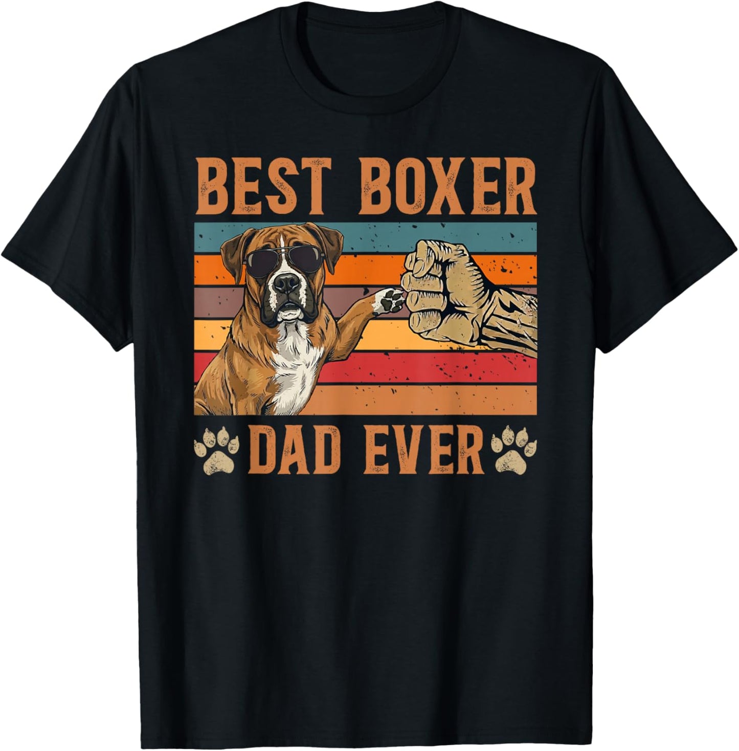 Best Boxer Dad Ever Dad of A Boxer Father T-Shirt - T-Shirt | Black
