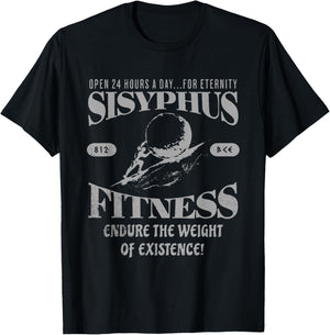 Sisyphus Fitness Funny Athlete Greek Mythology T-Shirt - T-Shirt | Black