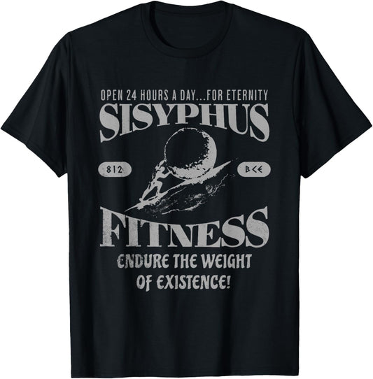 Sisyphus Fitness Funny Athlete Greek Mythology T-Shirt - T-Shirt | Black