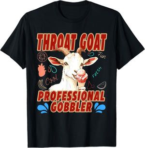 Funny Throat Goat Professional Gobbler T-Shirt - T-Shirt | Black