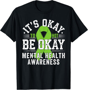 Mental Health Awareness Gifts Retro Its Okay To Not Be Okay T-Shirt - T-Shirt | Black