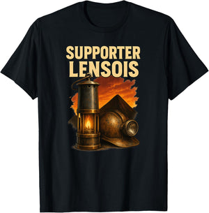 Supporter Lensois - Casque de Mineur et Terrils de Lens Haut de Gamme T-Shirt - T-Shirt | Black