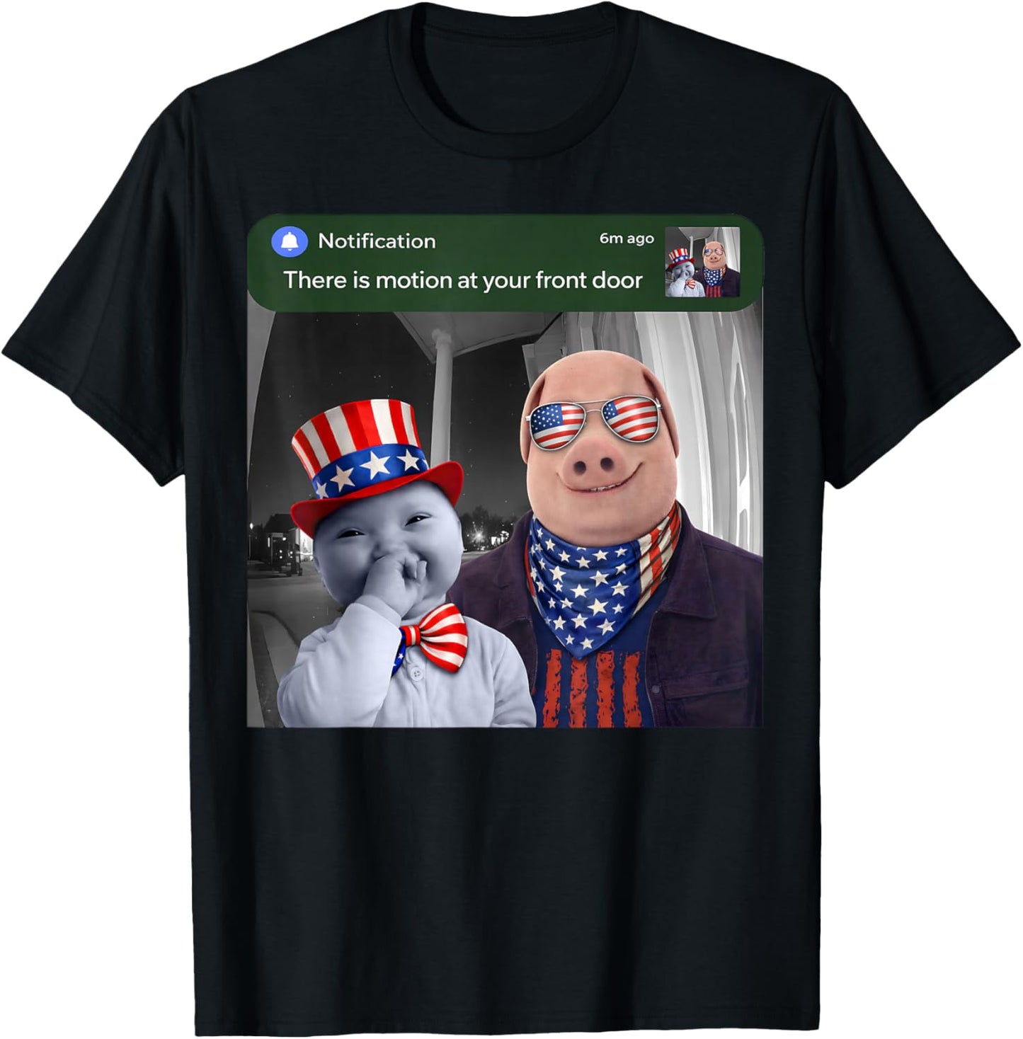 There is Motion At Your Front Door John Pork and Ai Baby T-Shirt - T-Shirt | Black