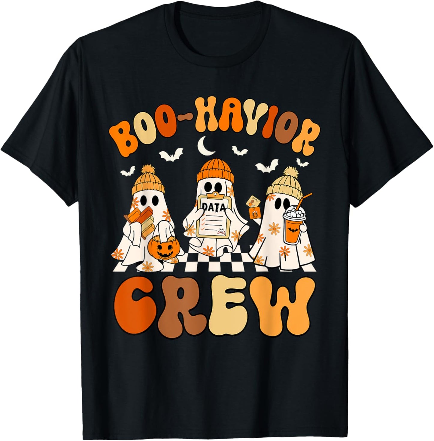 Boo-Havior Crew Behavior Analyst Halloween ABA T-Shirt - T-Shirt | Black