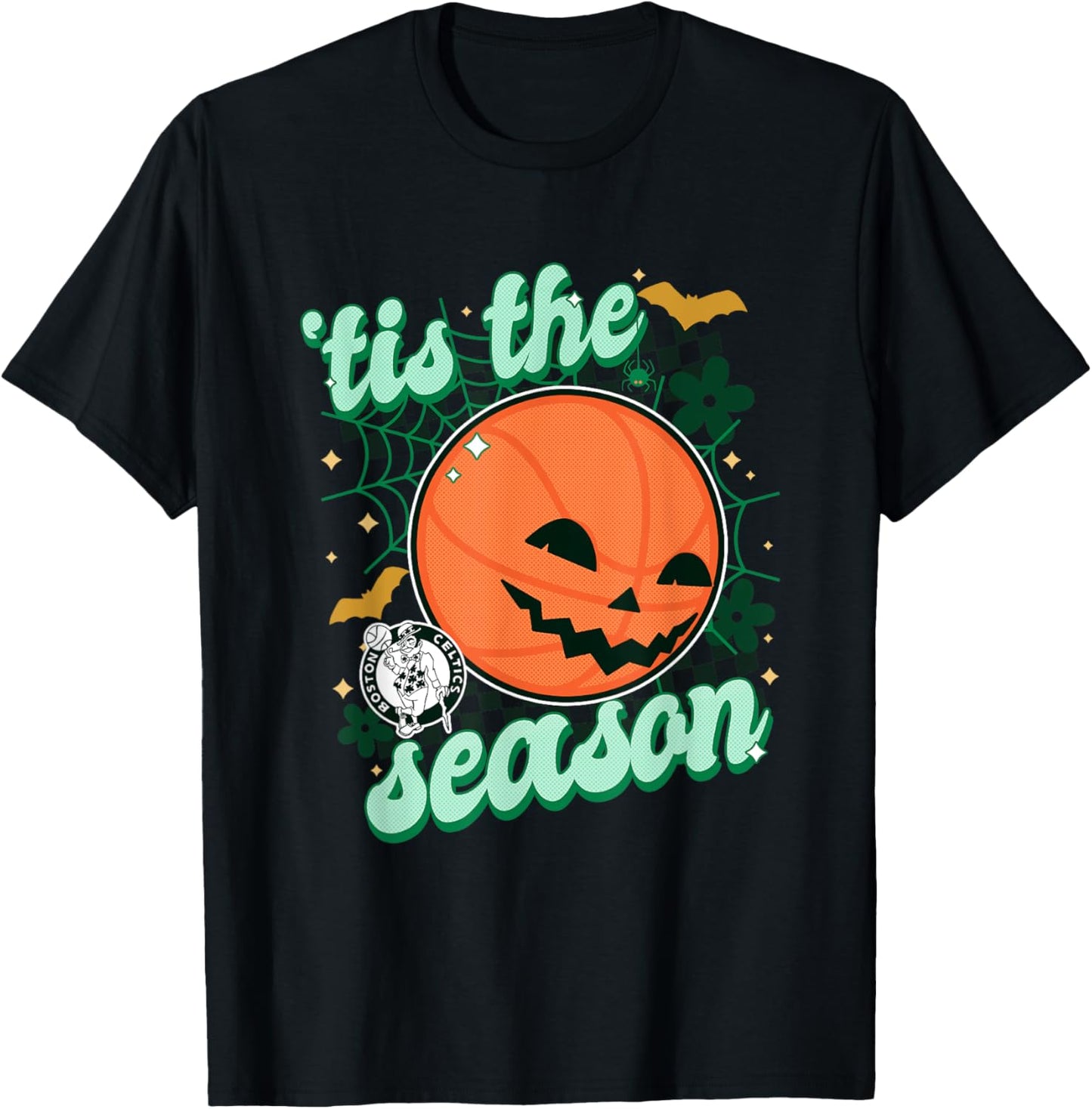 NBA Boston Celtics Halloween Spooky Season T-Shirt - T-Shirt | Black