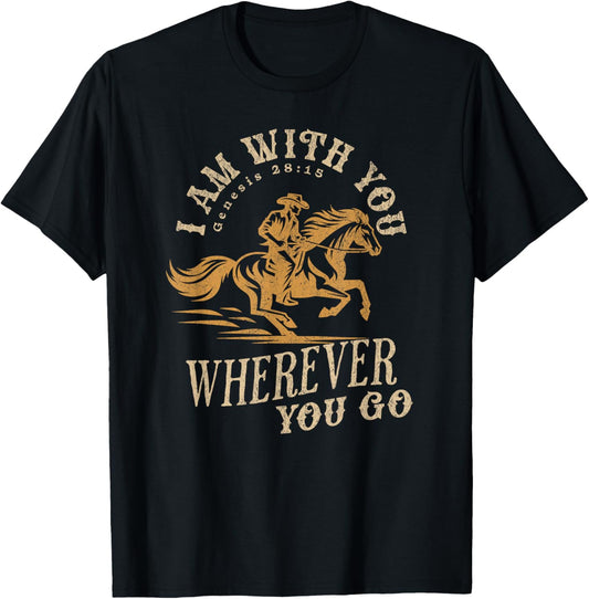 Cowboy Bible Scripture Verse Western Jesus For Faith T-Shirt - T-Shirt | Black