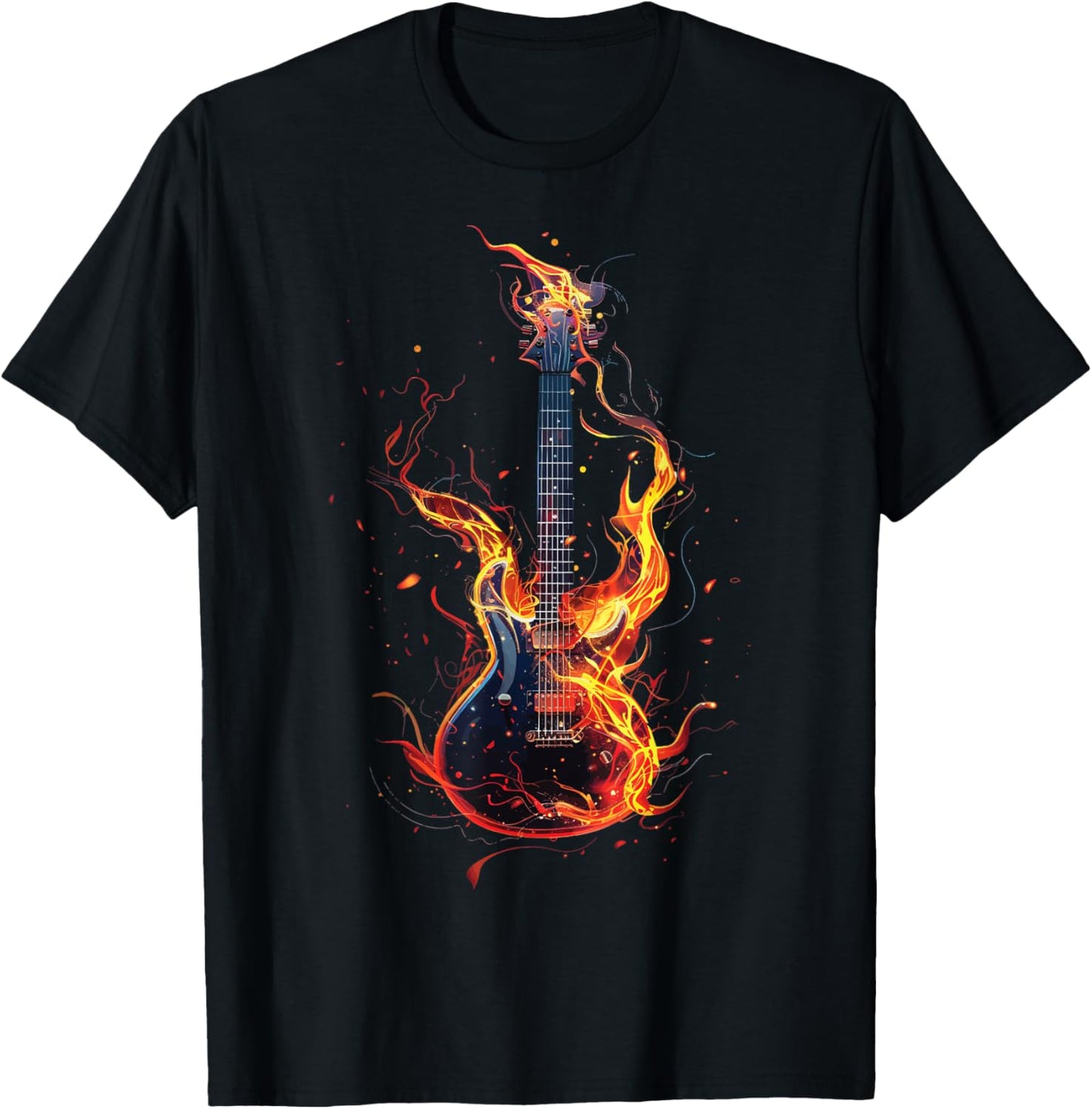 Guitar Guitars Player Guitarist T-Shirt - T-Shirt | Black