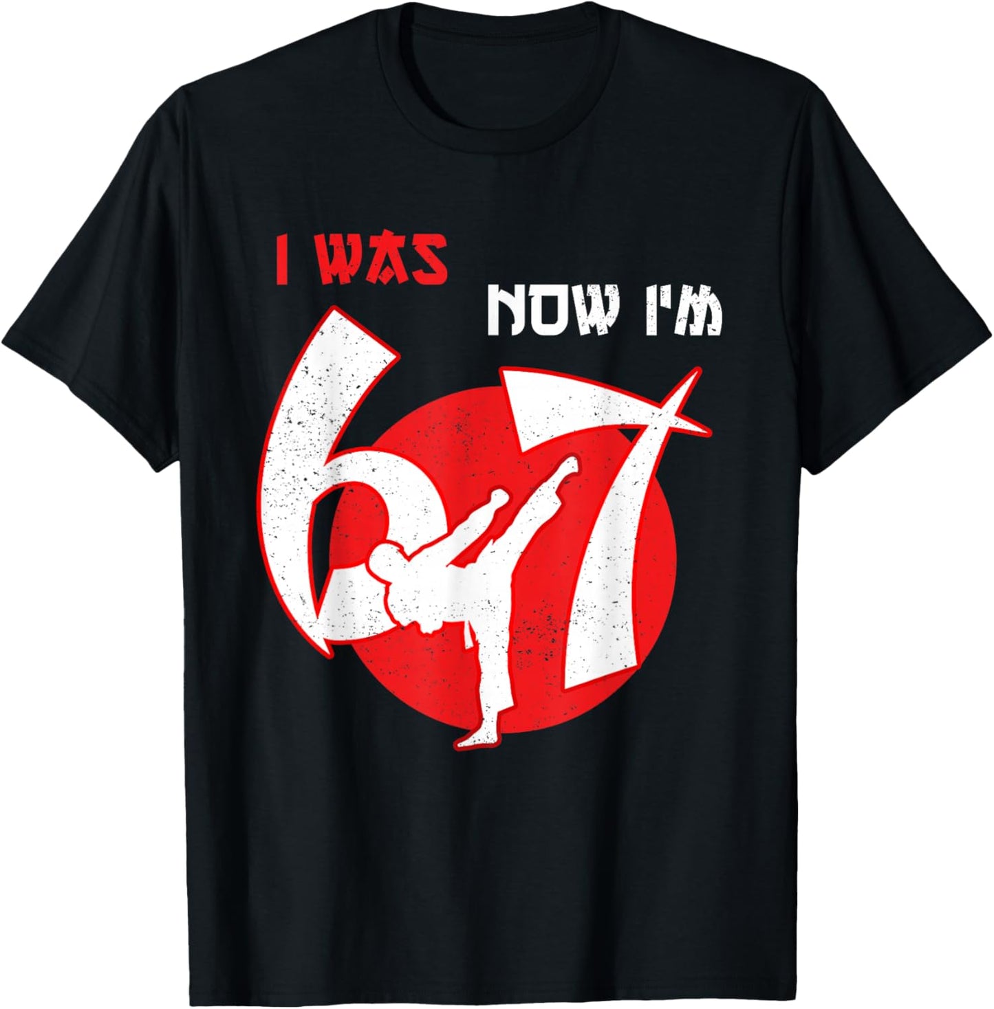 I was 6 Now I'm 7 7th Karate Taekwondo Birthday Martial Arts T-Shirt - T-Shirt | Black