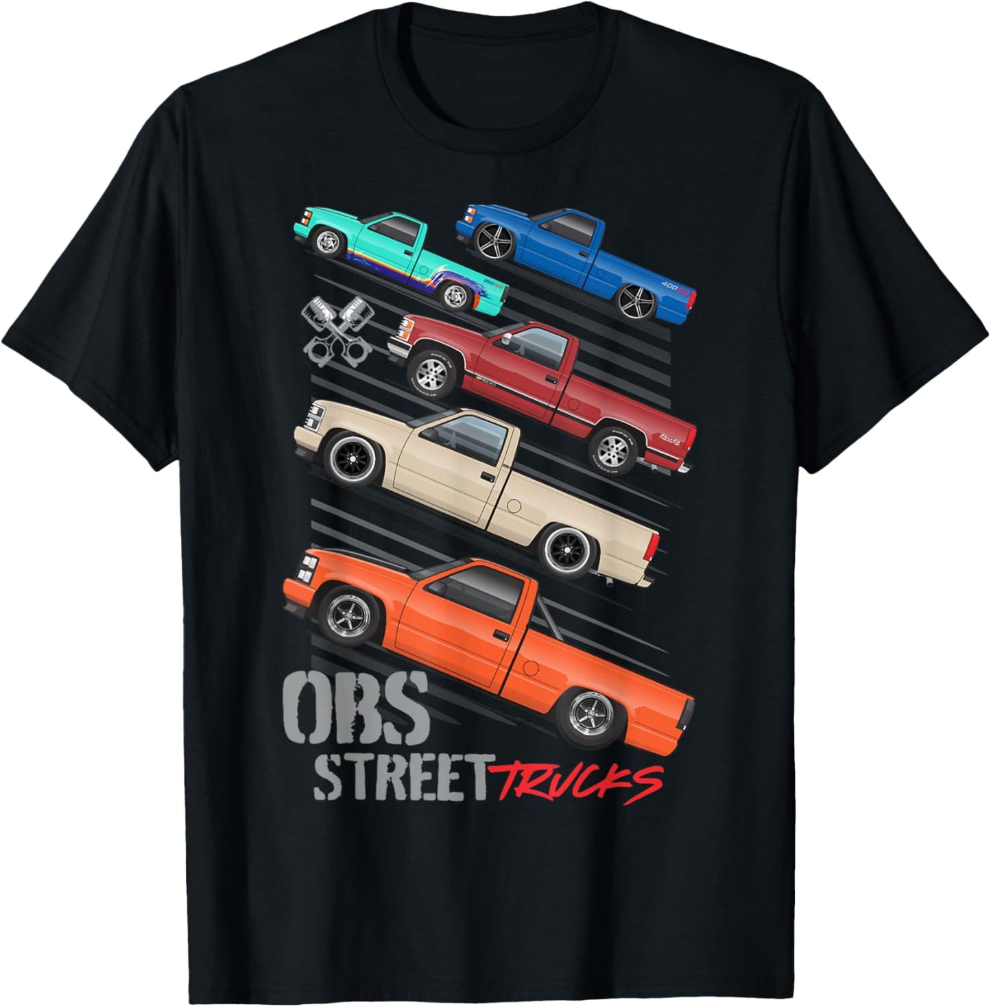 OBS truck 7.3 powerstroke chevys dually T-Shirt - T-Shirt | Black