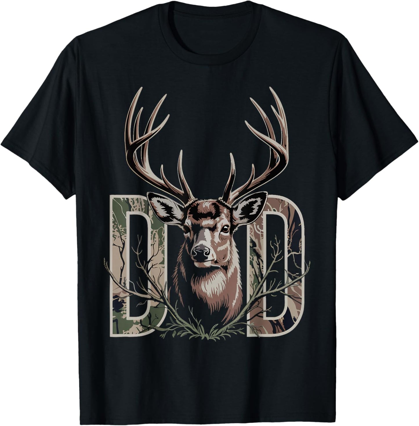Hunting Dad Father's Day Funny Deer Hunting Lover Dad Daddy T-Shirt - T-Shirt | Black
