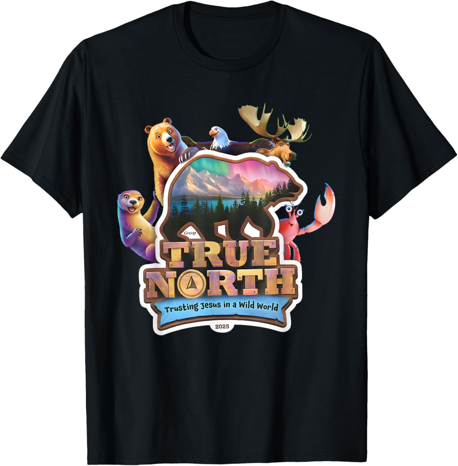 True North VBS 2025 Trusting Jesus Wilderness Christian T-Shirt - T-Shirt | Black