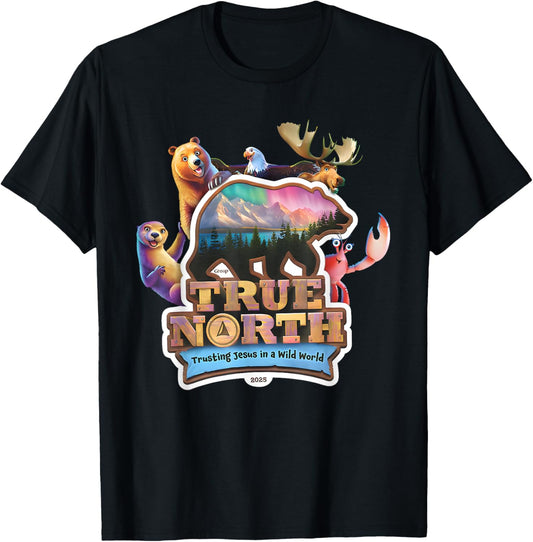 True North VBS 2025 Trusting Jesus Wilderness Christian T-Shirt - T-Shirt | Black