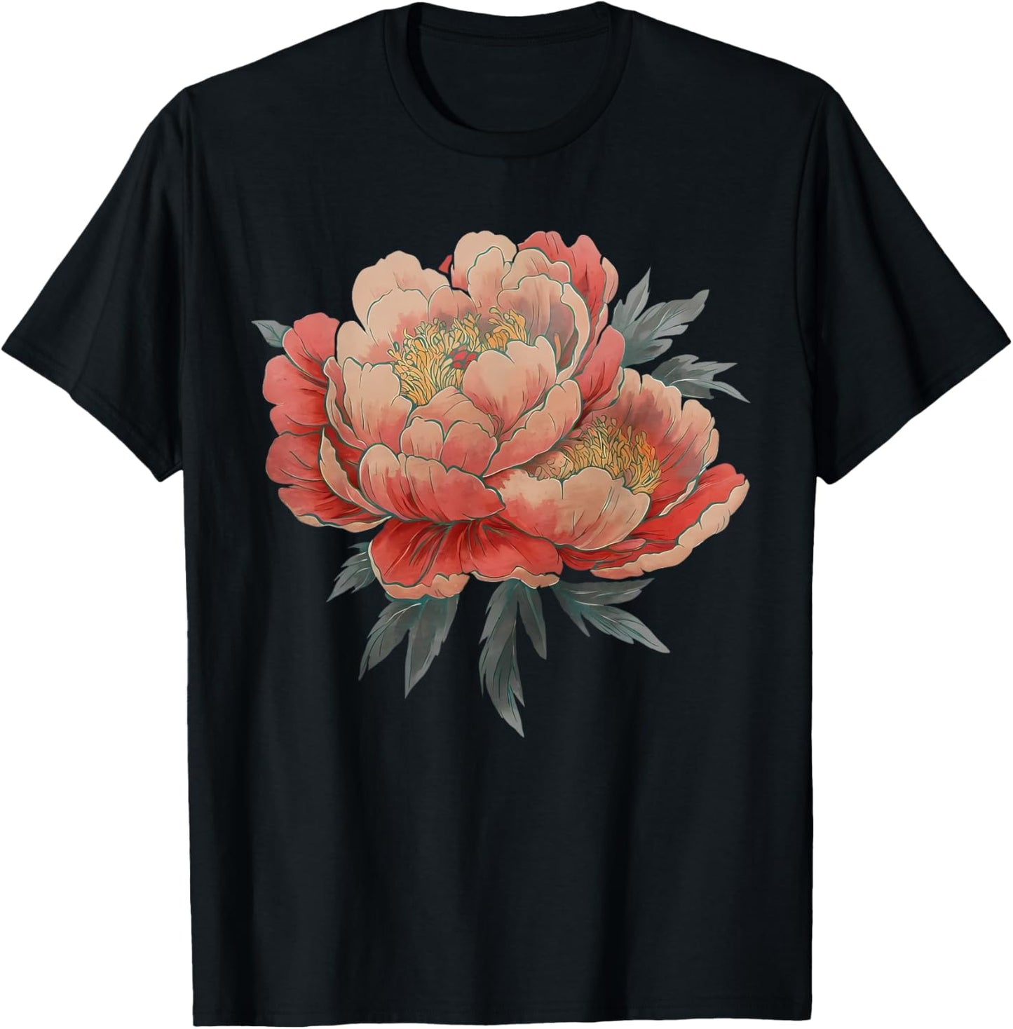 Cute Vintage Roses Flower Gardening Floral Men Women Kids T-Shirt - T-Shirt | Black