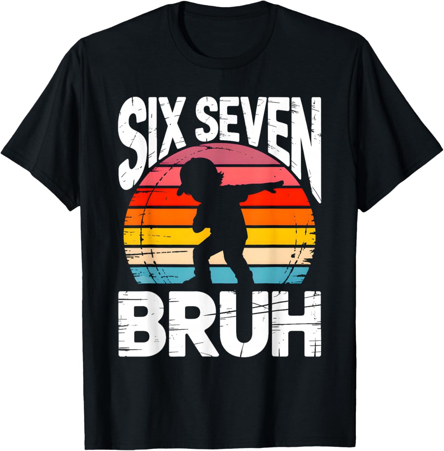 Six Seven Bruh Dab Funny 67 Costume 6 7 Meme Kids Youth Boys T-Shirt - T-Shirt | Black