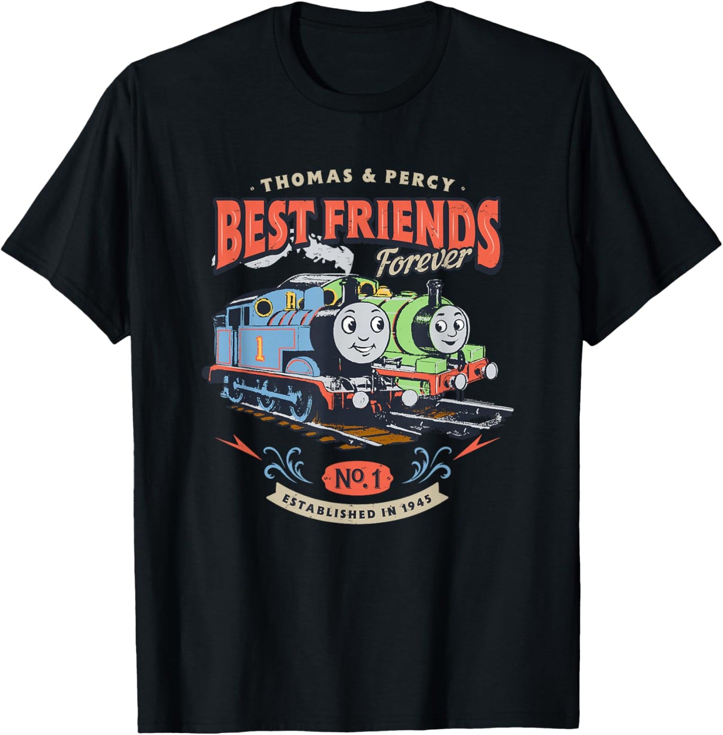 Thomas & Friends - Thomas & Percy Best Friends Forever T-Shirt - T-Shirt | Black