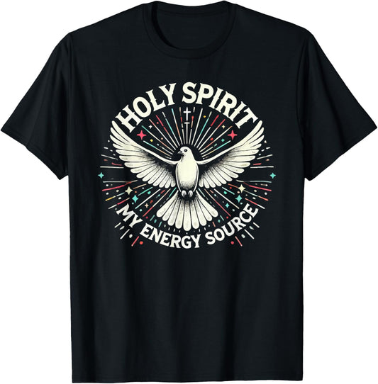 Holy Spirit I Love Jesus Christ Catholic Christian Faith T-Shirt - T-Shirt | Black