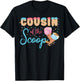 Cousin of The Scoop Ice Cream Gender Reveal Baby Shower T-Shirt - T-Shirt | Black