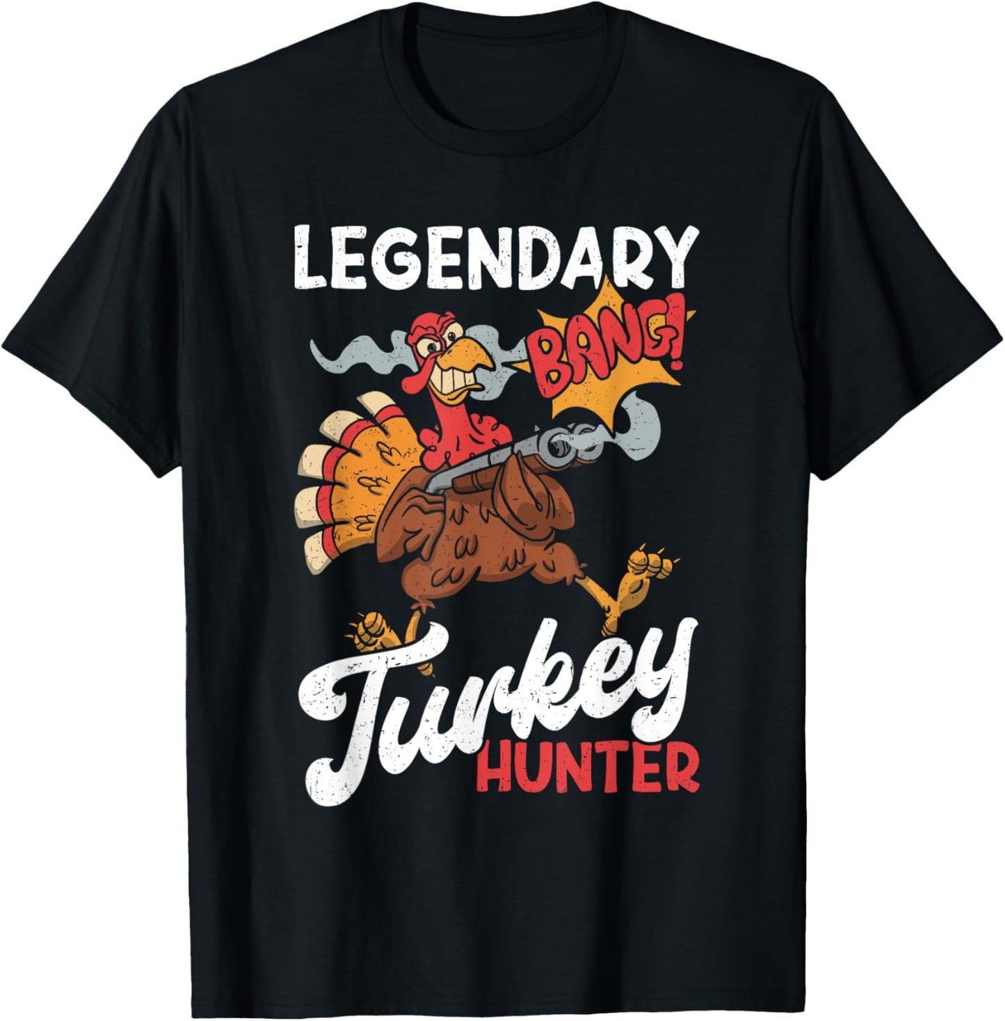 Legendary Turkey Hunter Funny Turkey Hunting T-Shirt - T-Shirt | Black