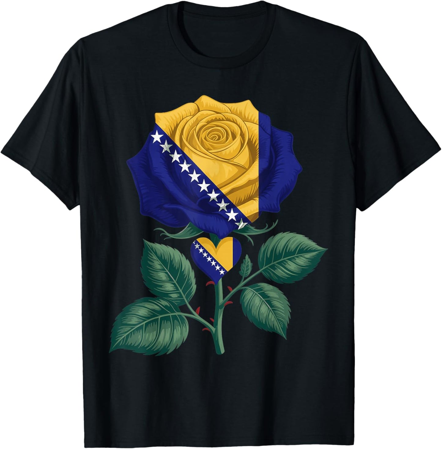 Bosnia and Herzegovina Roots Bosnian Flag T-Shirt - T-Shirt | Black