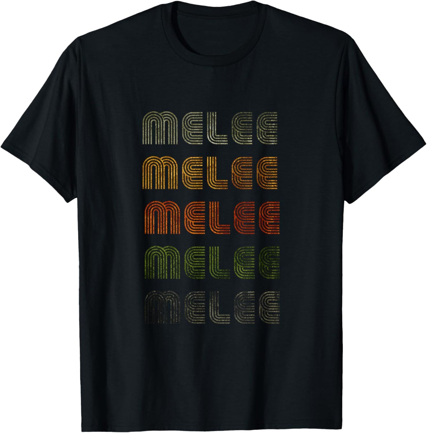 Love Heart Melee Grunge Vintage Style Black Melee T-Shirt - T-Shirt | Black