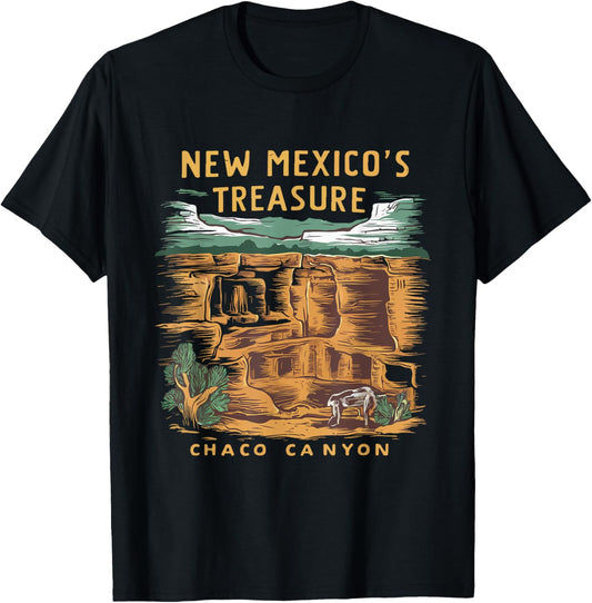 New Mexico Treasure Chaco Canyon National Park T-Shirt - T-Shirt | Black
