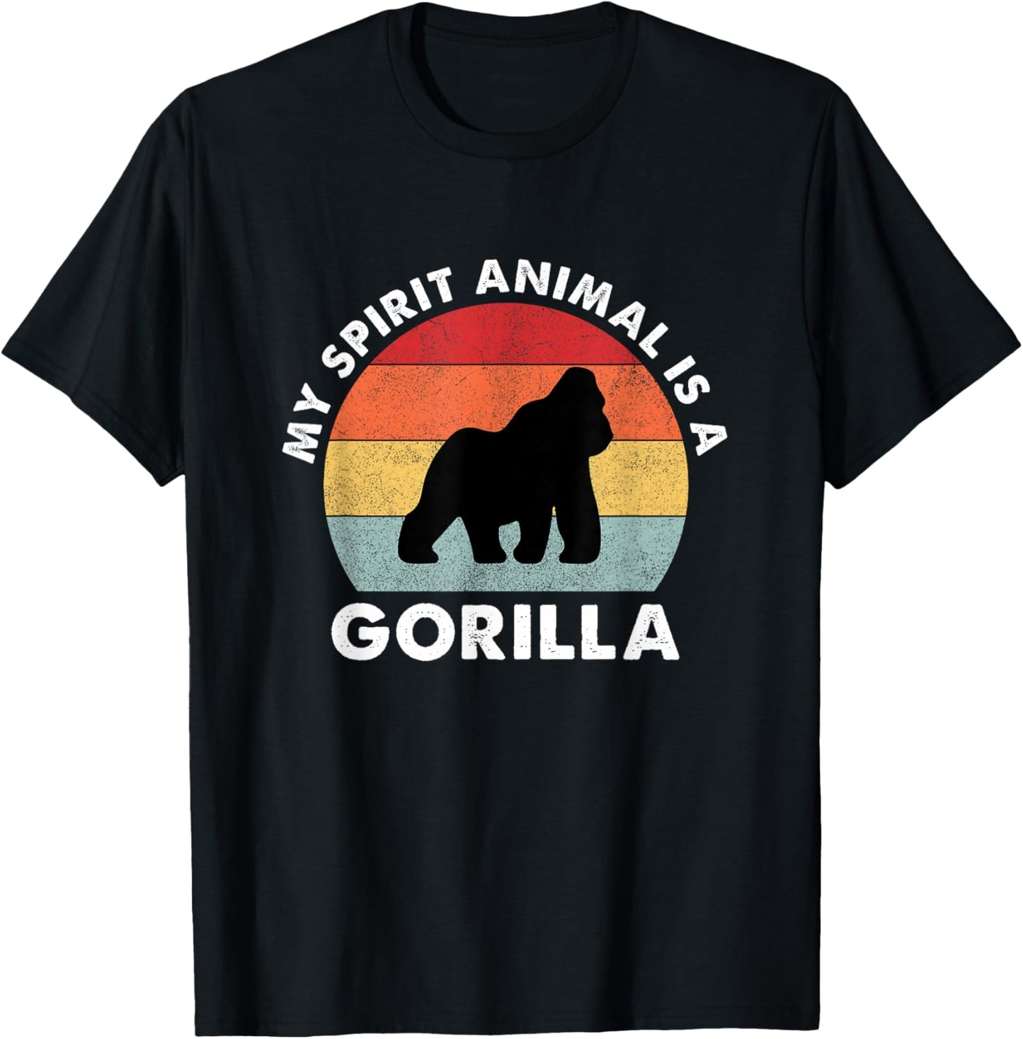 Vintage My Spirit Animal is a Gorilla T-Shirt - T-Shirt | Black
