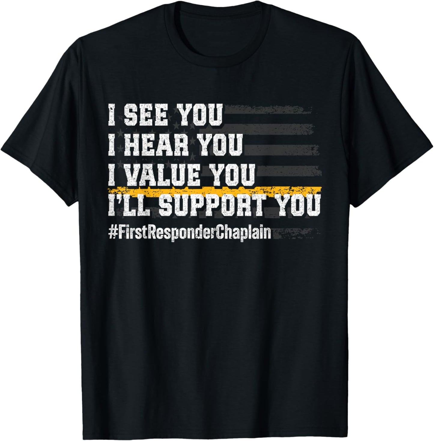 First Responder Chaplain T-Shirt - T-Shirt | Black