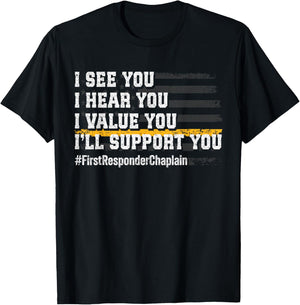 First Responder Chaplain T-Shirt - T-Shirt | Black